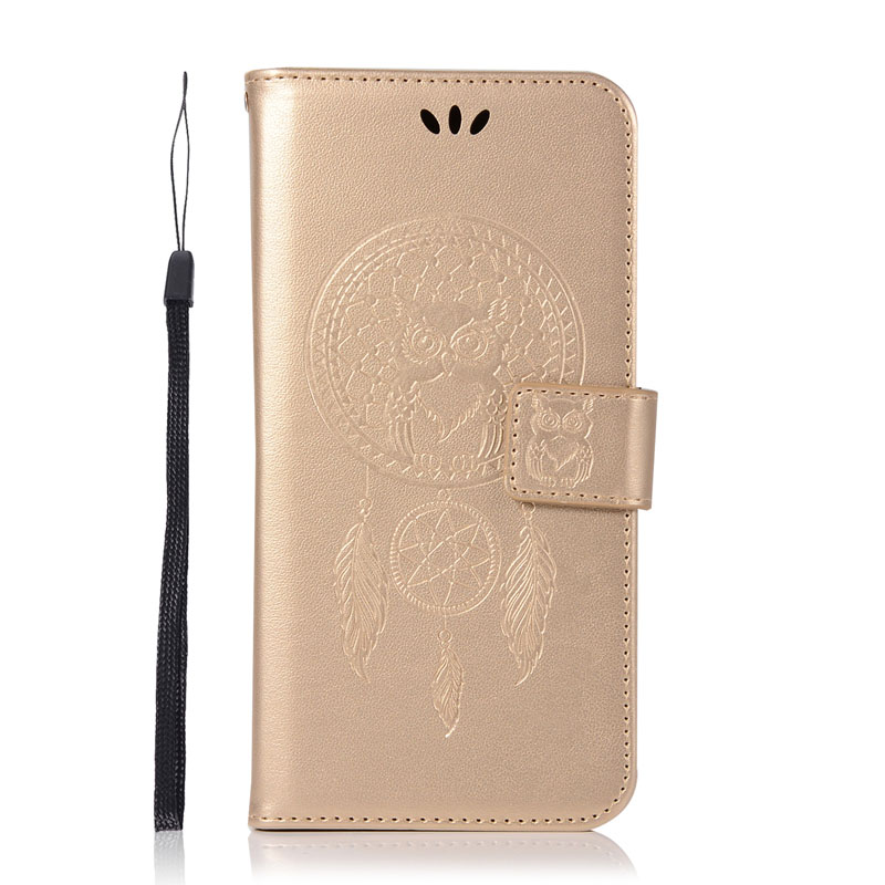 Lenovo K5 Flip Case Lenovo K5 Plus A6020a40 Cover Cute Owl Leather Wallet Phone Cases Lenovo Lemon 3 A6020 A6020a46 A 6020 Coque: Champagne gold