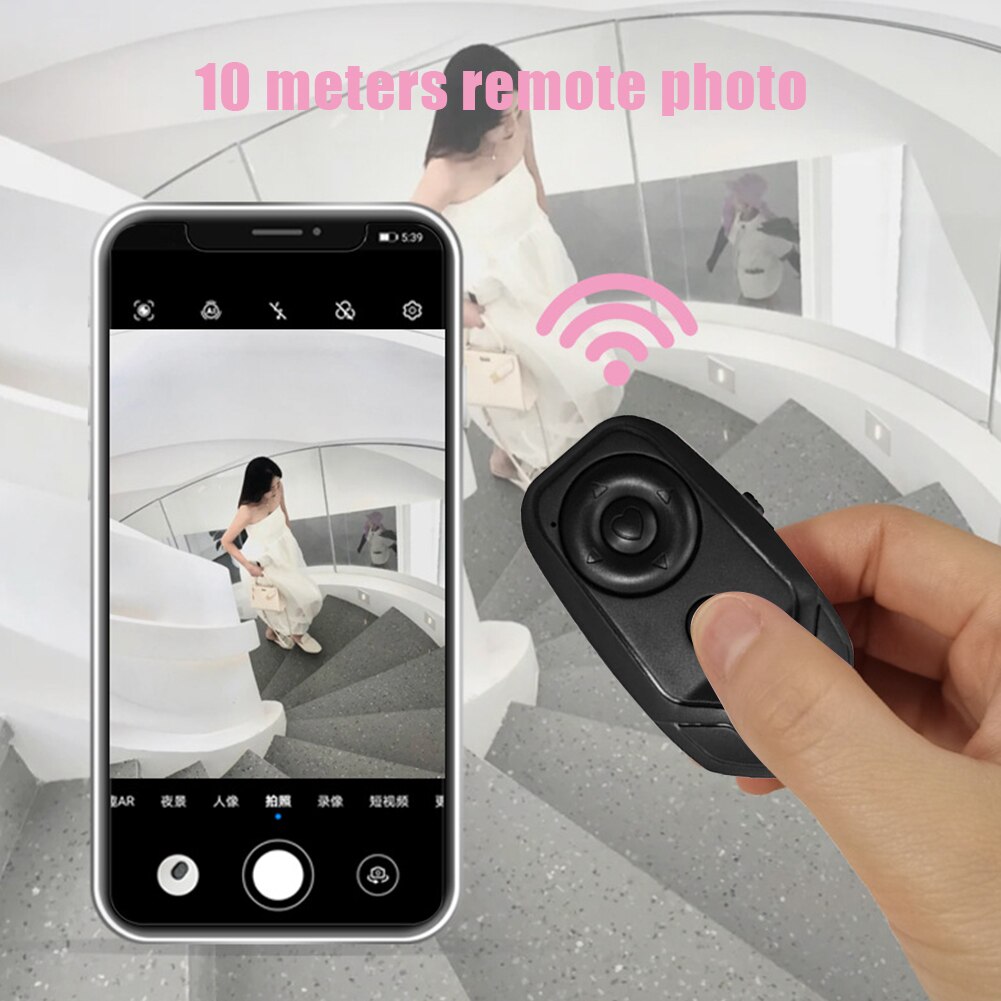 Mini Bluetooth-compatible Remote Control Smart Wireless Controller Self-Timer Camera Stick Shutter Release Selfie Video Button