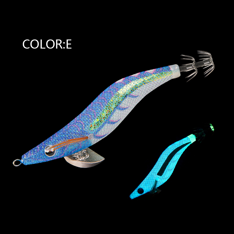 LETOYO 2.5 # 3.0 # 3.5 # Inktvis aas Lichtgevende inktvis Jig Vissen Lokken Kunstaas Voor Webvoet Octopus Inktvis zeevissen lokken: 120 MM / Paars