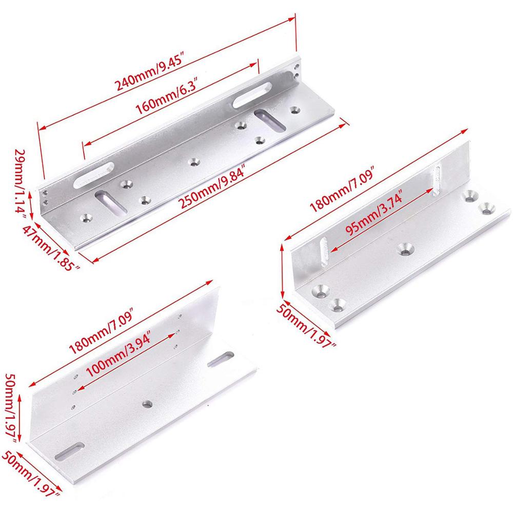 ZL Bracket Support For 180kg 280kg 350kg 500kg Electric Magnetic Door Lock ZL Bracket Holder Magnetic lock Bracket