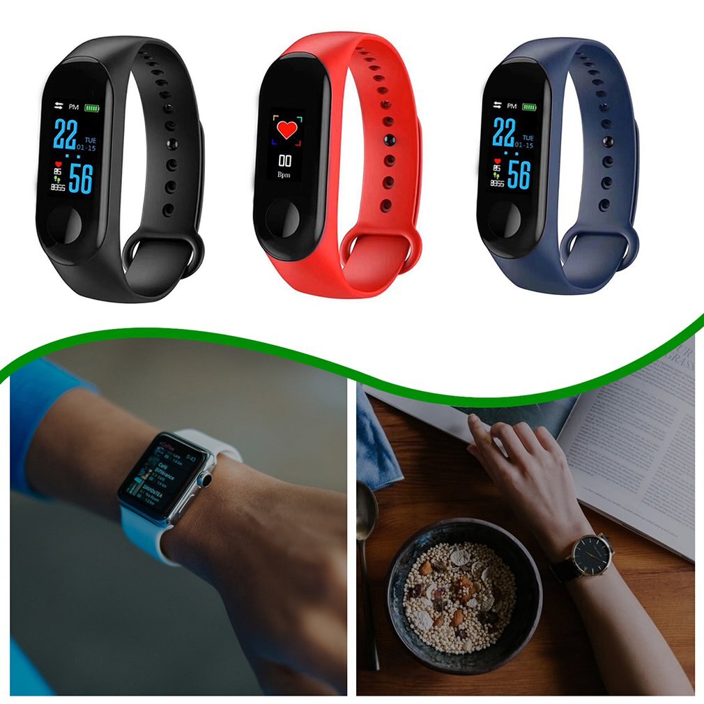 Waterproof Pedometer M3 Smart Bracelet Message Remind health Monitoring Sport Wrist Band Wristband Watches