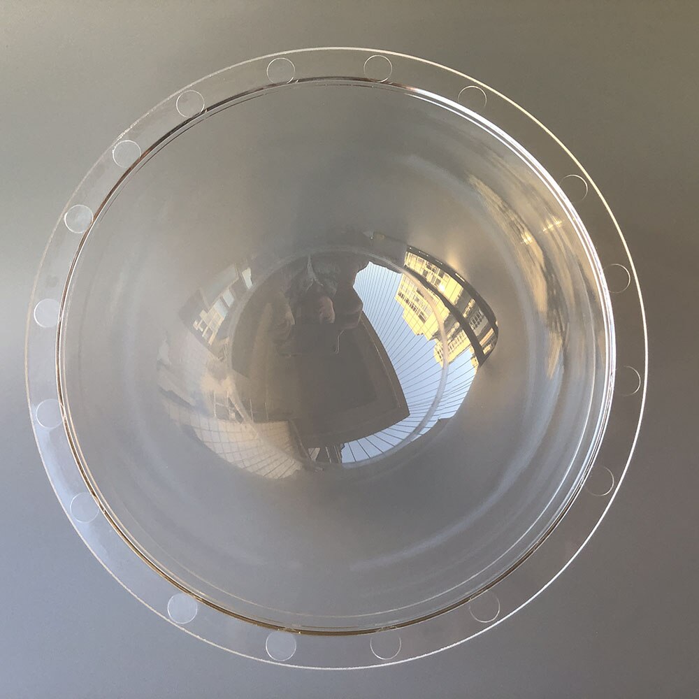 OwlCat kamera kopułkowa przezroczysta akrylowa przezroczysta kopuła rozmiar 6.2 Cal plastikowa półkula wyświetl kopuły obudowa 174mm * 93mm