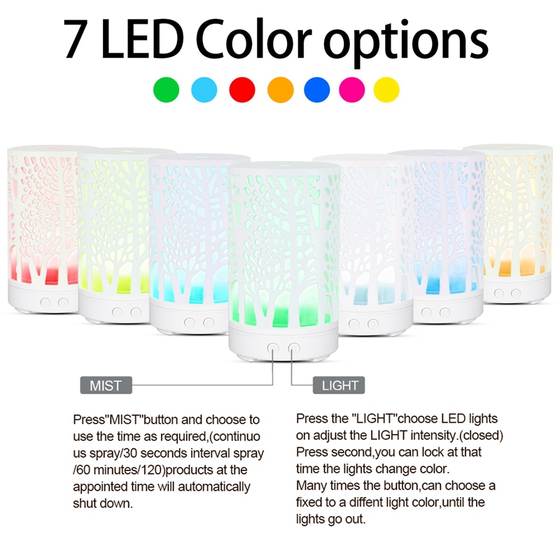 Etherische olie diffuser 200ml huishoudelijke aroma luchtbevochtiger koele mist voor slaapkamer kantoor