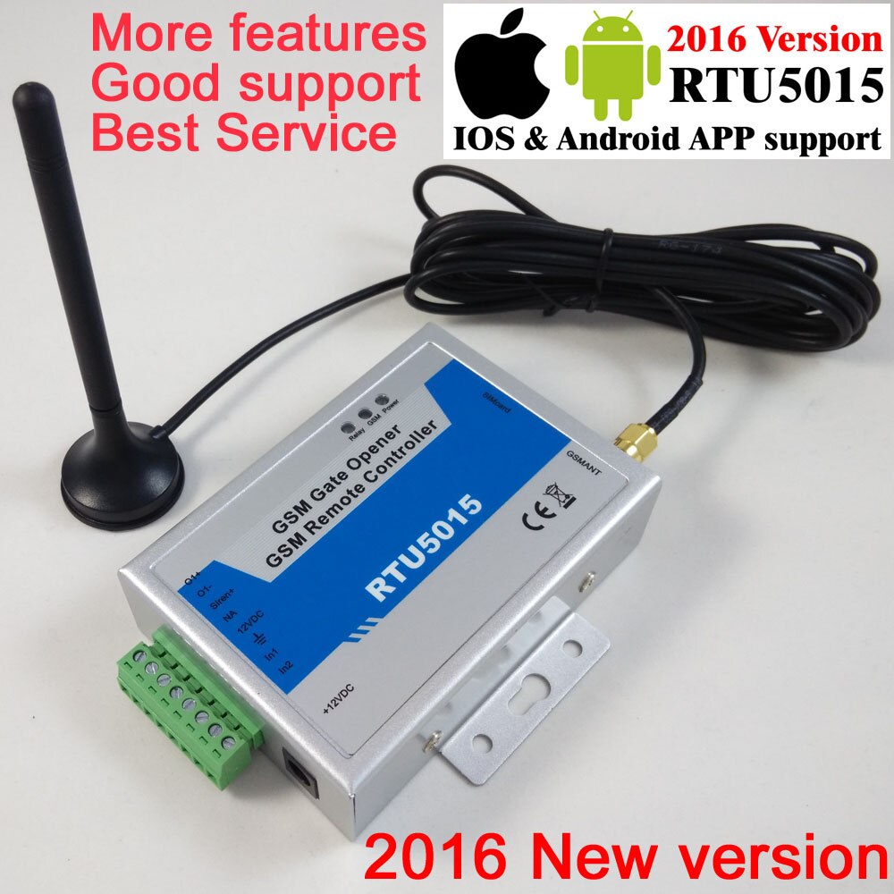 RTU5015 GSM gate opener Operator Remote access controller 2 Input/1 Output DC Power adapter inlucluded app support