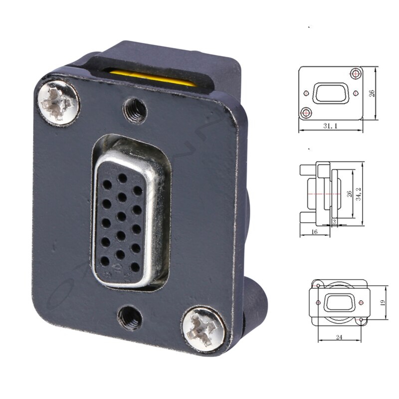 NMBJCKO Ethercon D-Series Panel Mount Jack Chassis Panel Mount Connector with D-series rack panel: HBDD01