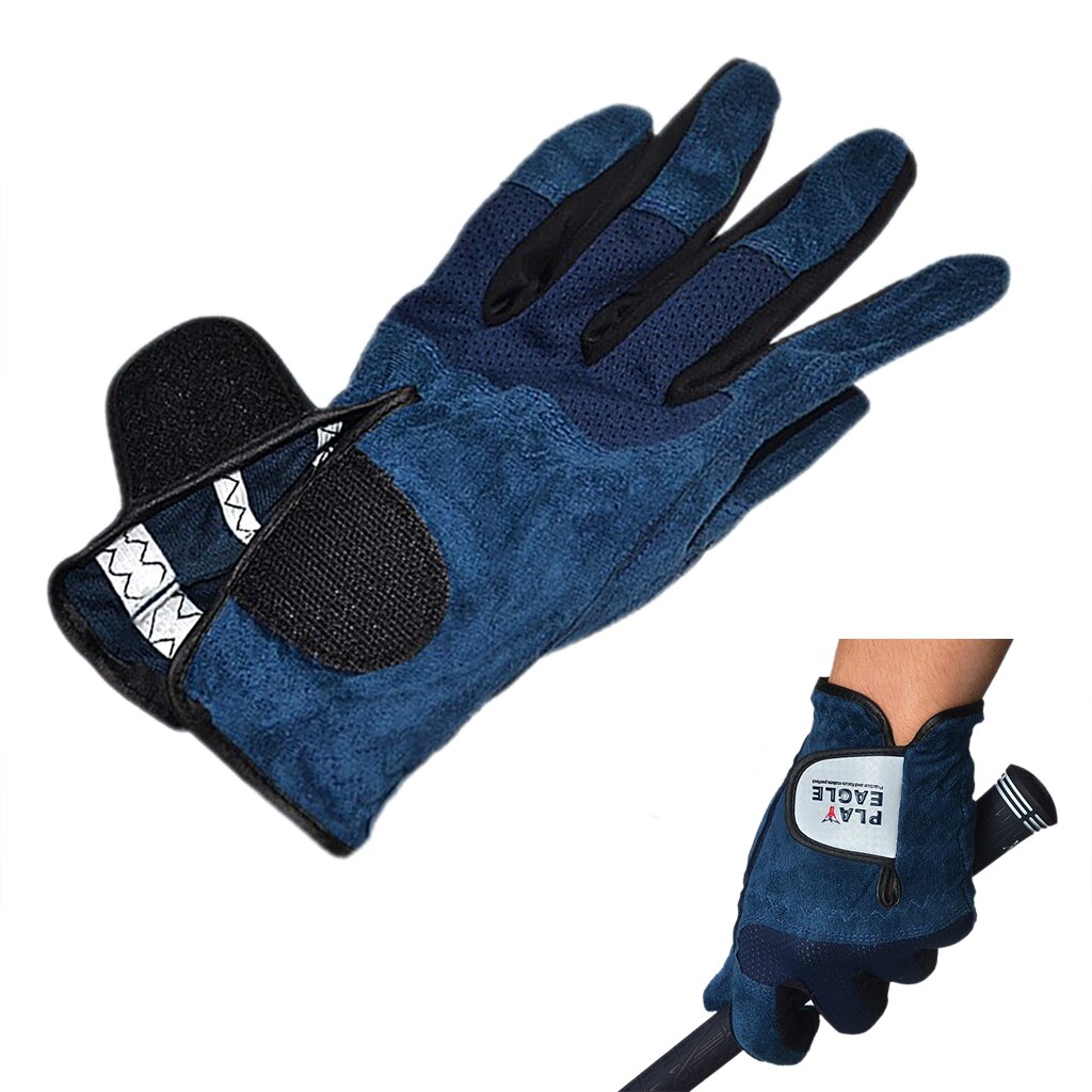 Højtydende mænd venstre hånd golfhandske blød åndbar mikrofiber klud svedabsorberende enkelt handske: Størrelse 25