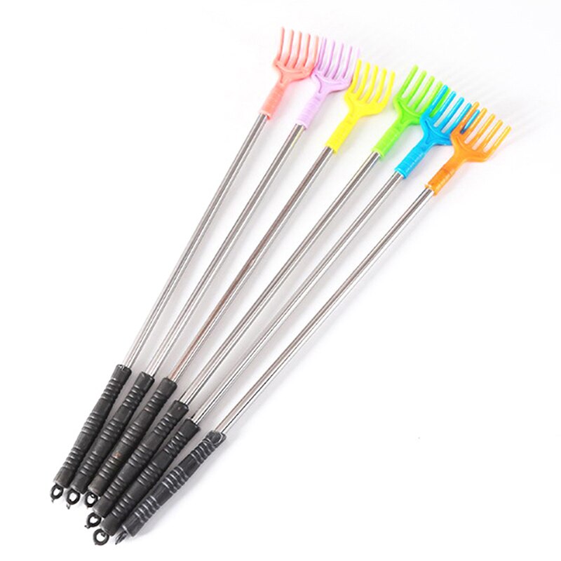 For Massage 46x3.8cm Long Handle Back Scratcher Stainless Steel Telescopic Anti Itch Claw Backscratcher: Default Title