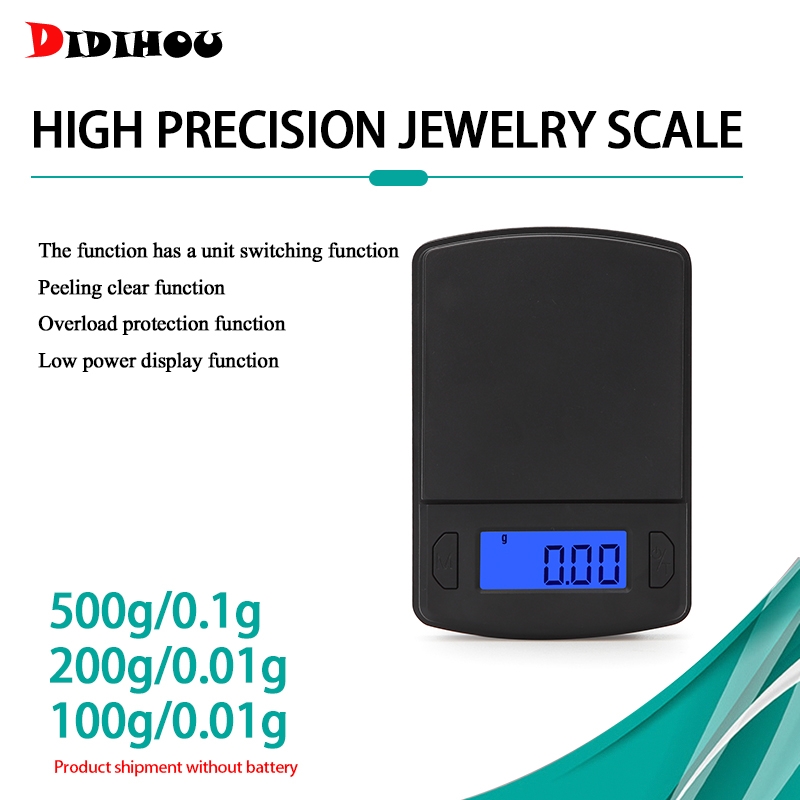 1 pièces Balance de haute précision Mini Balance de poche en plastique pour peser des bijoux en or