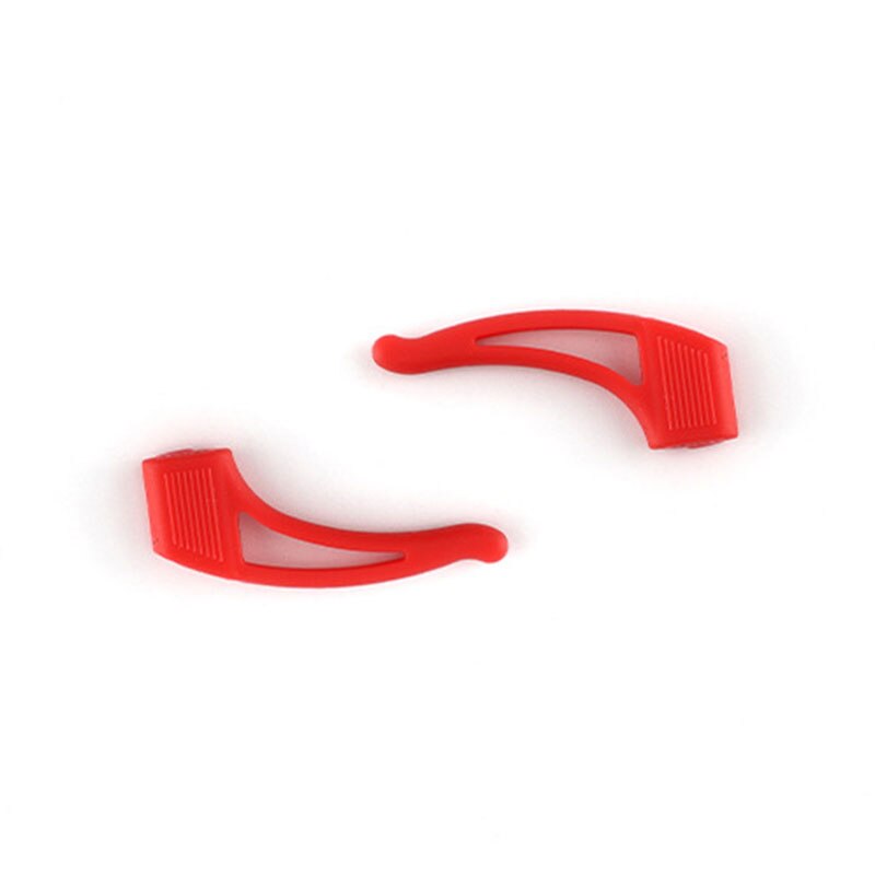 1 Paar Effen Kleur Siliconen Anti-Slip Brillen Houder Voor Kinderen Zonnebril Of Leesbril Oor Grip Haken 12 kleuren: Rood