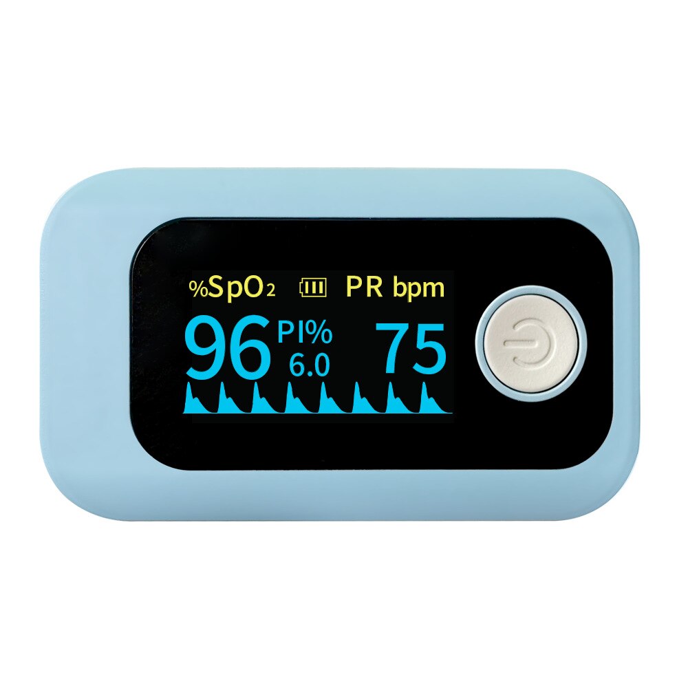 Portable Finger Pulse Oximeter SPO2 PR PI Digital Oximetry with OLED Screen Alarm Function