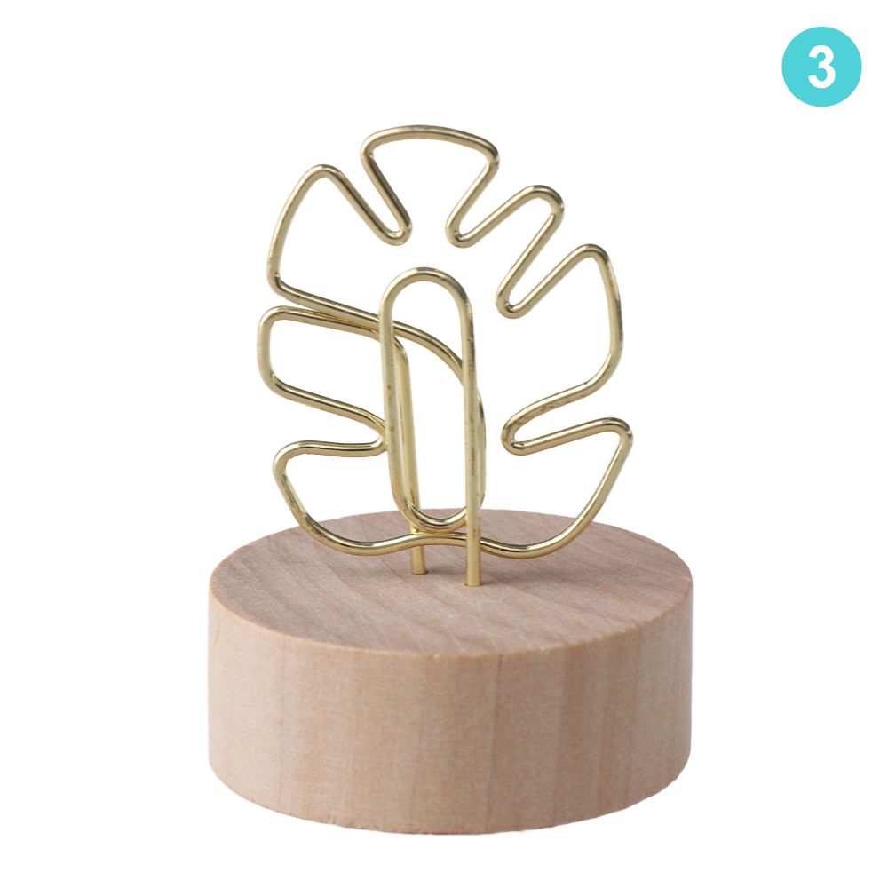 Soporte colgante de madera para tarjetas y notas, Base para fotos, Clip para notas, artículo, marco de fotos, mesa, suministros de oficina,: 3