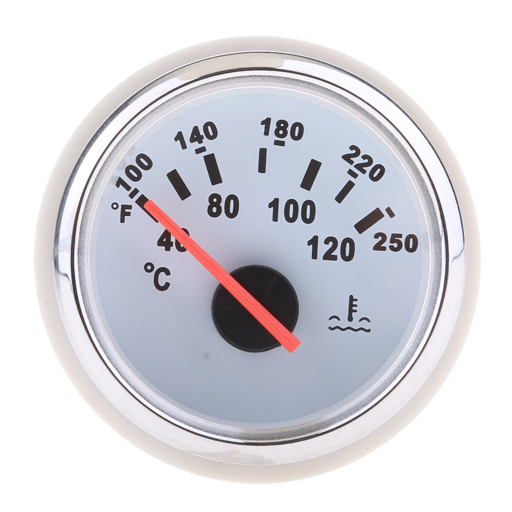 Boat Marine Electric Water Temperature Temp Gauge Meter 52mm 9-32V