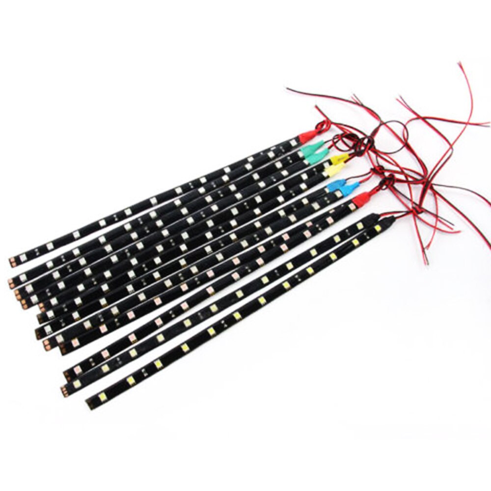Auto led 3528 lichtstrips 12v 15 flexibele zachte lichtstrip decoratieve lichtstrip 30cm-1210 lichtstrips autodecoratie