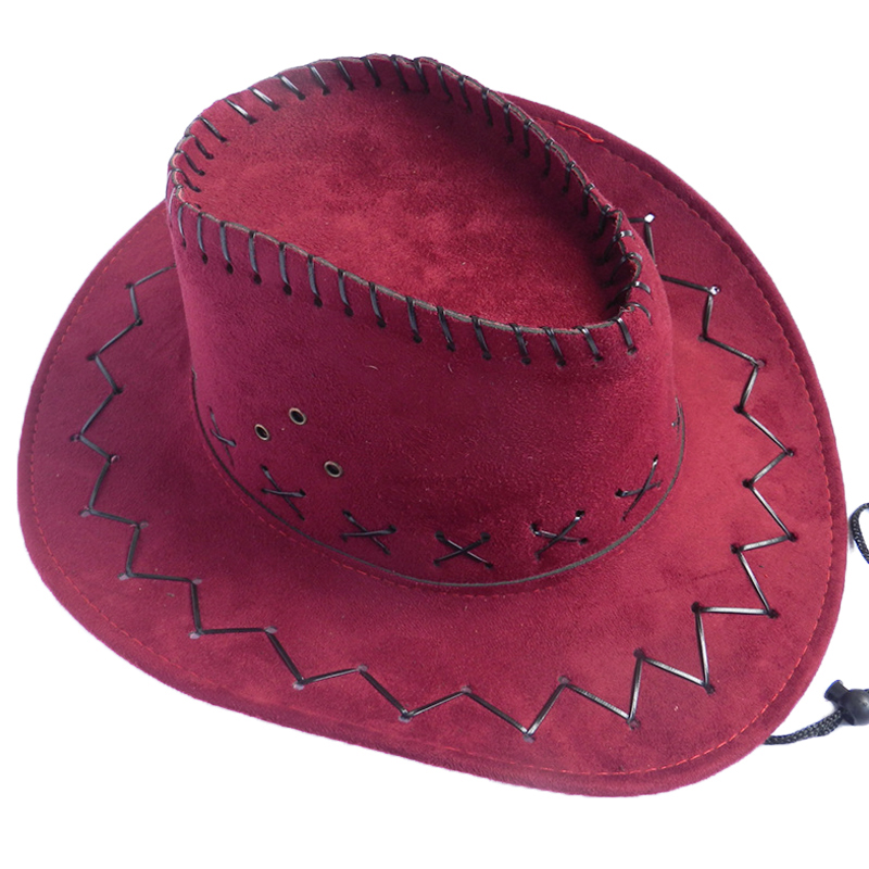 Solid Color Wild West Hat For Women Men Classic Cowboy Cowgirl Sunshade Cap Western Headwear Beach Travel Hat