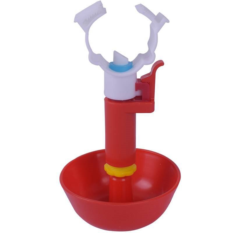 Automatic Chicken red Cup Waterer Bowl Kit Farm Coop Poultry Waterer Drinking Feeder Tool for Chicks Duck Goose Turkey Quail Acc: 2.5cm tube set