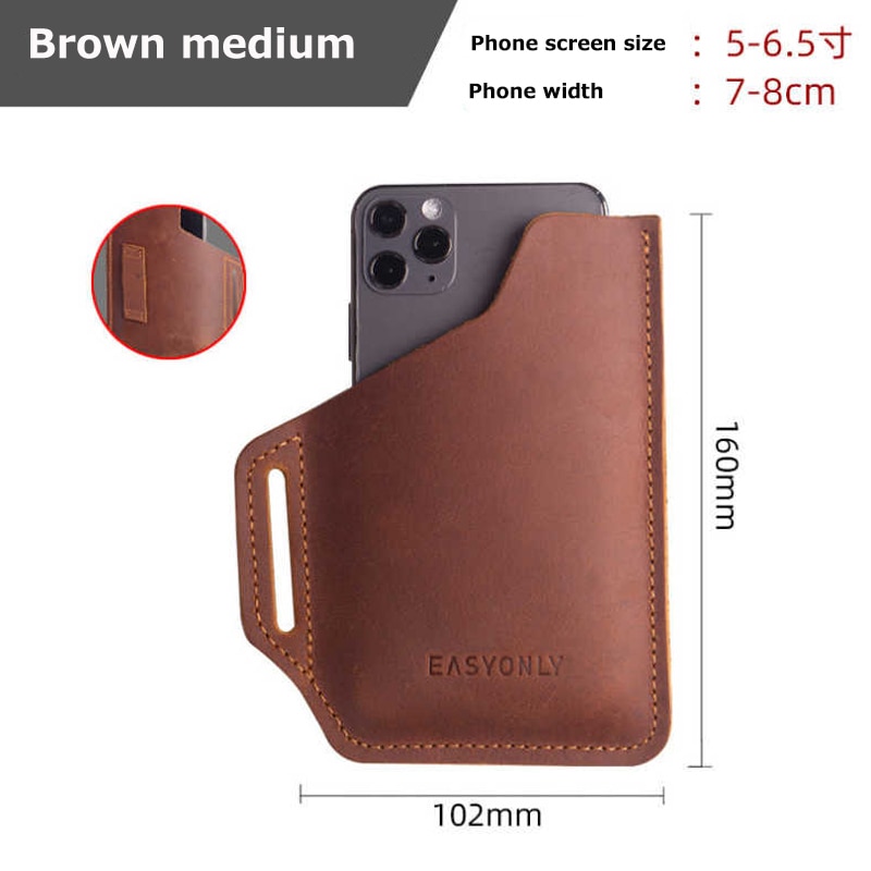 PU Leather Belt Clip Holster Case for 6.5 inch Mobile Phone Pack Waist Bag Sport Covers Cell Phone Accessories Mini Bags