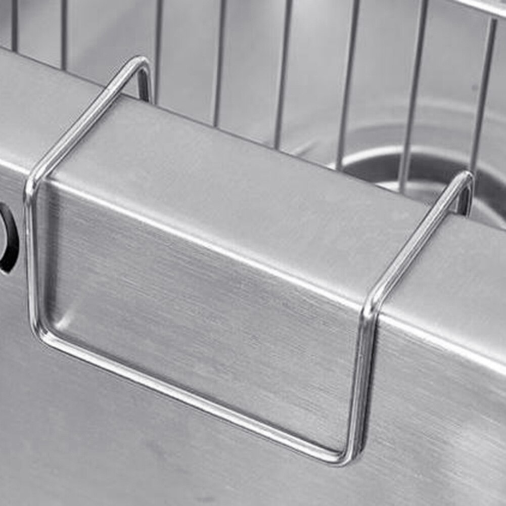 Stainless Steel Wall Mounted Hanging Sink Drain Basket Sponge Soap Holder Rack