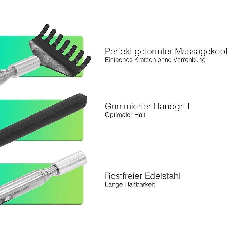 Gratte-dos télescopique, Kit de massage, gratte-dos extensible, démangeaisons télescopiques, produits de santé