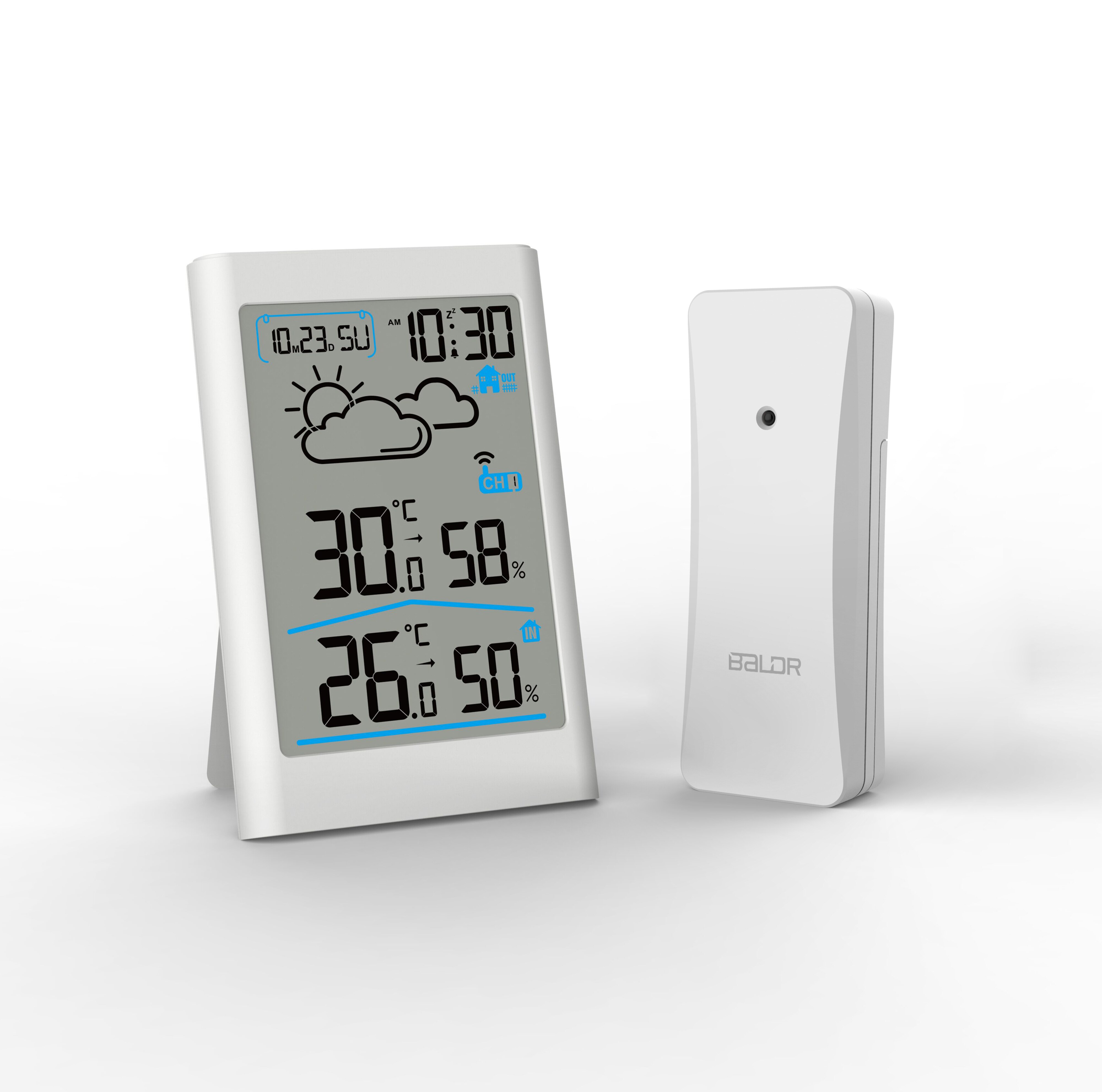 Baldr Weerstation Lcd Thermometer Hygrometer Meter Weerbericht Sensor Indoor Outdoor Sensor