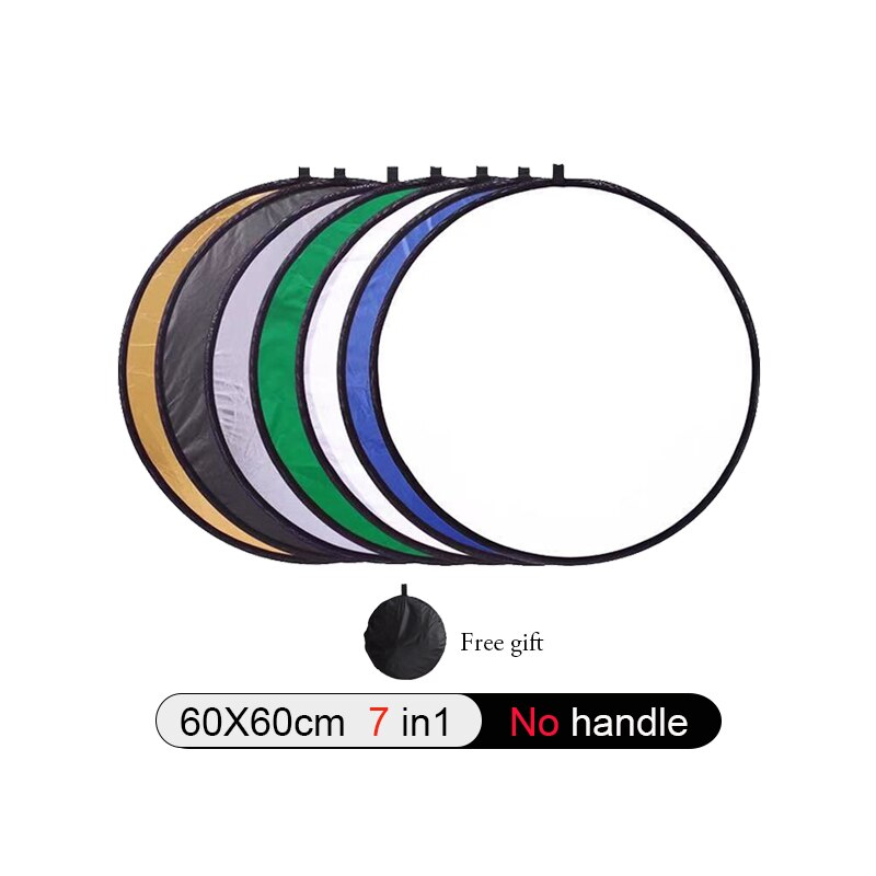 Fotografia. Foto Reflector Fotografie 5 In 1 Inklapbare Light Diffuser Ronde Foto Disc Spotlight Fotografie Accessoires: Round 60cm 7in1