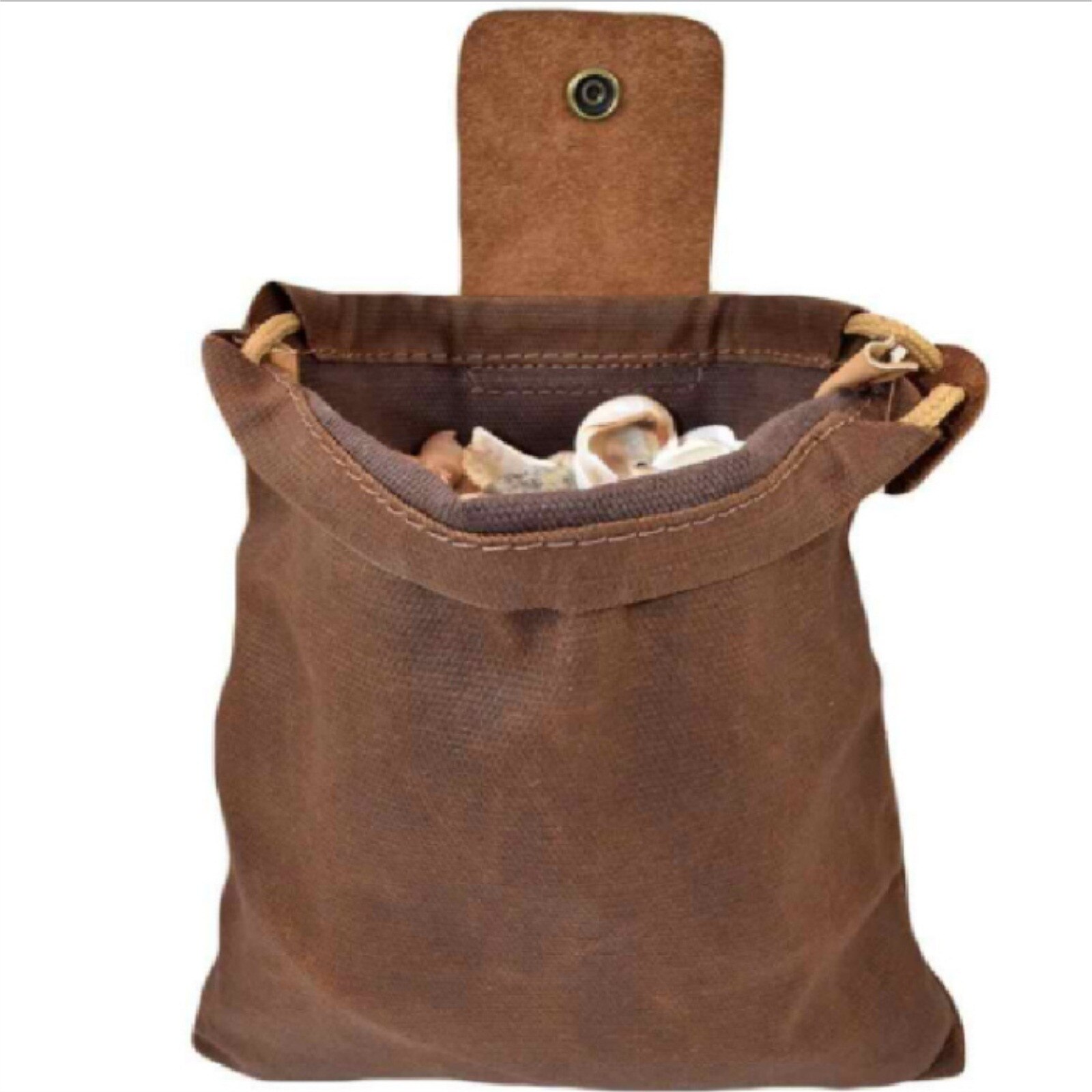 Leer Canvas Bushcraft Tas Canvas Foerageren Pouch Voor Wandelen, Gesp Duty Tool Zakje Met Koord Voor Buitenshuis Camping Zak: C