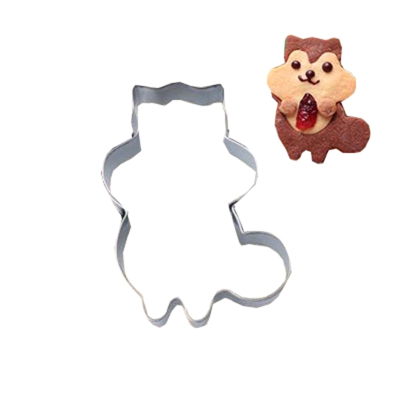 Rvs Cutter Eekhoorn Cookie Mold Valentijnsdag Ballen Cut Mold Kerst Ballen Dier Biscuit Snijders