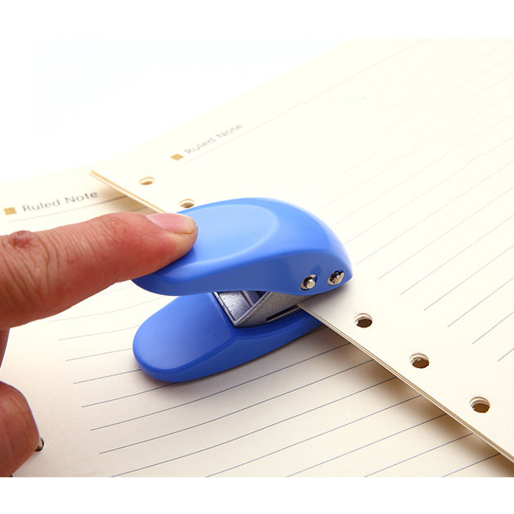 Stapler Paper Punch Craft Tool Notebook DIY Necessary Accessory Scrapbook Hole Punch Hole Puncher for Office School Home