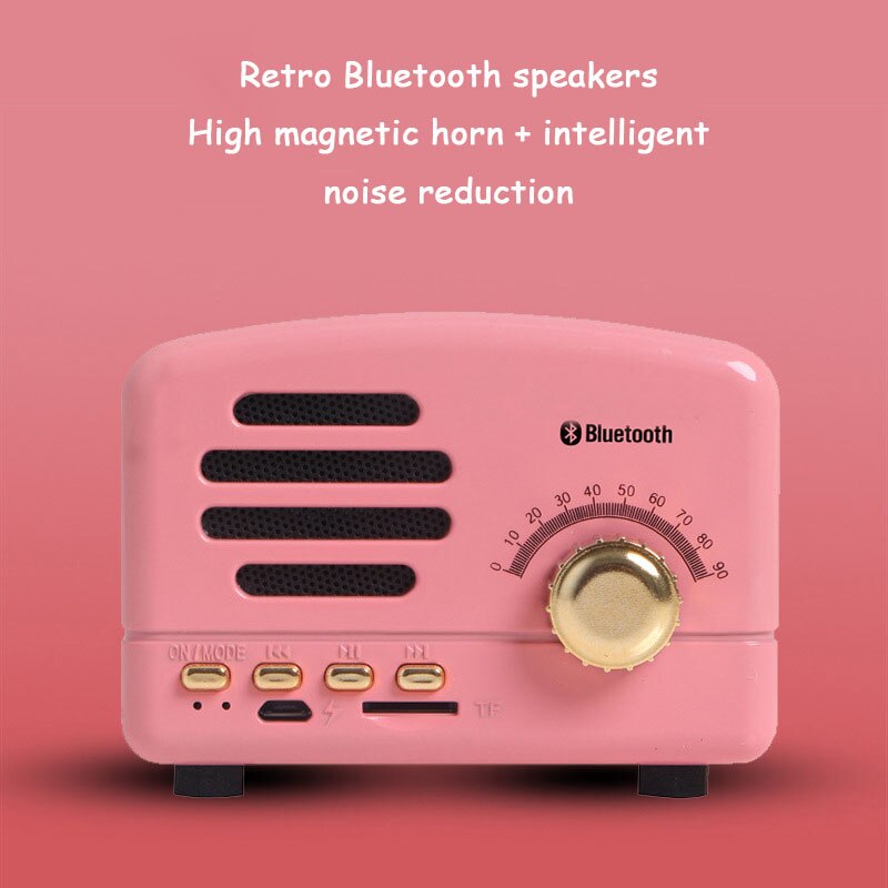 Fonograaf bluetooth speakers draadloze bluetooth speakers retro modieus familie moet kiezen: Bt01 roze