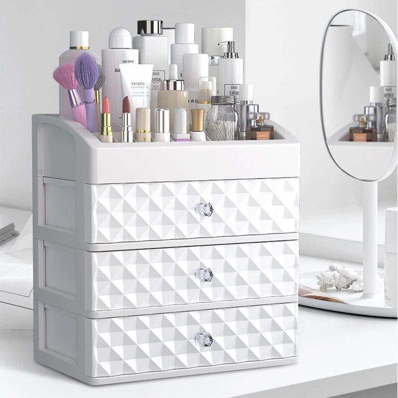 Cosmetic Organizers Drawer Makeup Organizer Cosmetic Case Waterproof Jewelry Box Beauty Skin Care Home Storage Box