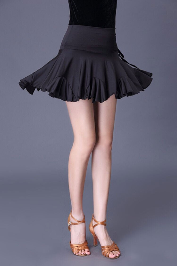 Latin Dance Skirt Women's Dance Skirt Black Women's Clothing Woman Latin Dance Practice Skirt