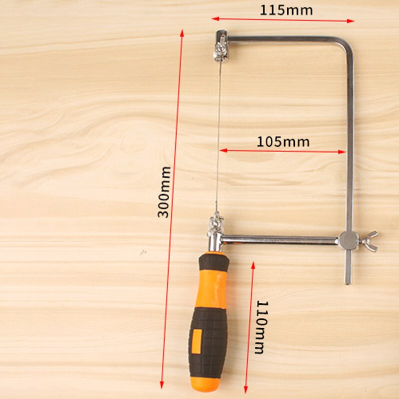 Steel Frame Coping Saw with 20Pcs Replacement Blades (150mm ) for Jewelry Tool Woodworking Tool