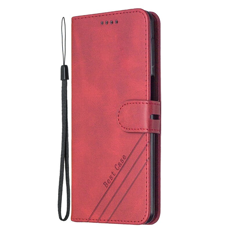 Redmi9T Etui Op Voor Xiaomi Redmi 9 T Case Wallet Magnetische Leather Cover Na Voor Redmi9 T J19S 6.53 Inch flip Telefoon Coque: Rood