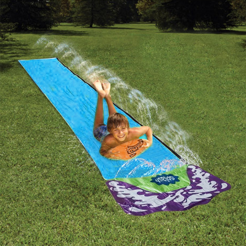 Glijbanen Pvc Opblaasbare Gazon Glijbanen Zwembaden Kids Backyard Outdoor Water Games Speelgoed Voor Kinderen Giftts Oboggan Aquatique