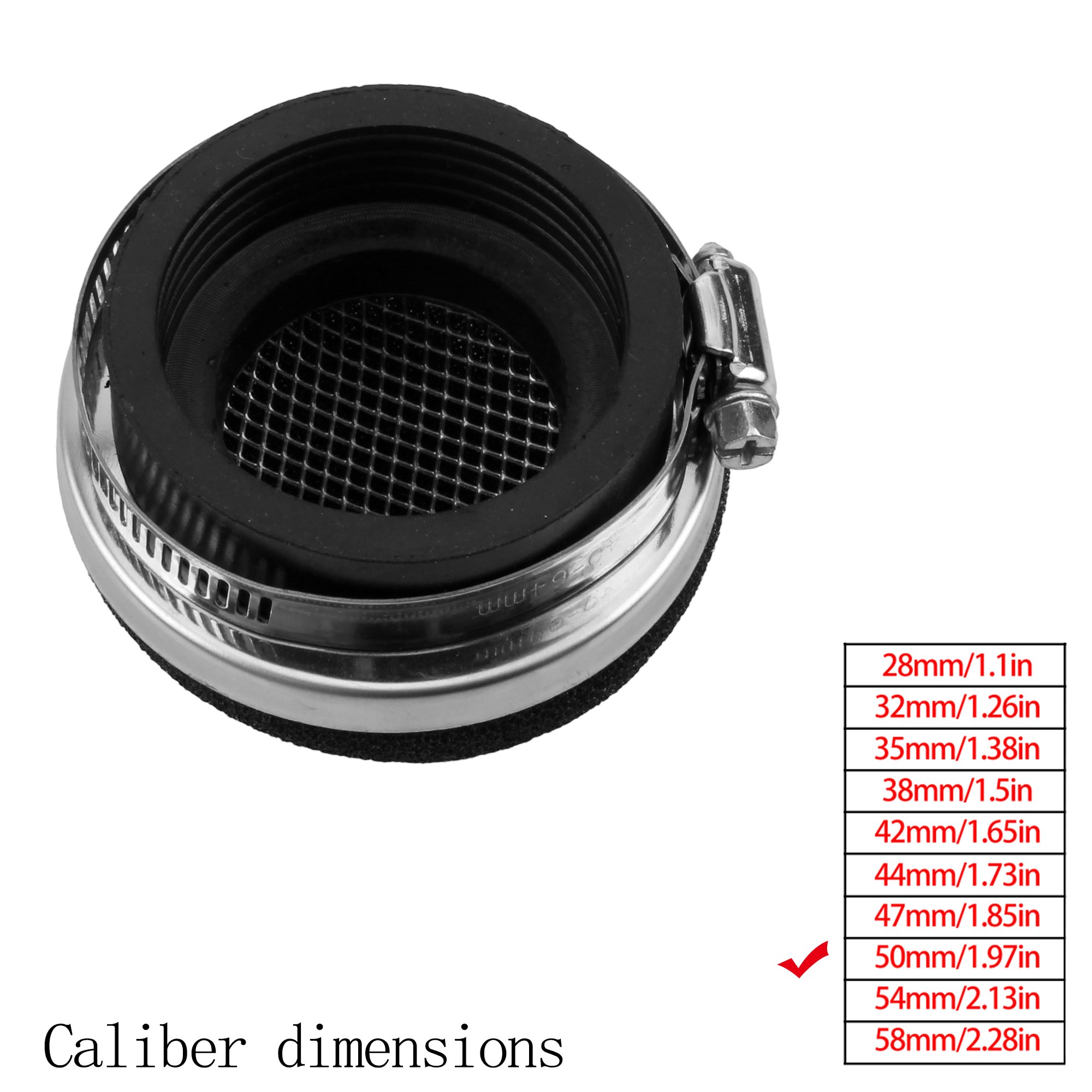 Moto Filtro aria Pulitore Filtro aria 2 tempi Motore sporco fossa bicicletta scooter 28/32/35/38/42/45/50/54/58 MILLIMETRI Parti di Moto: MULTI