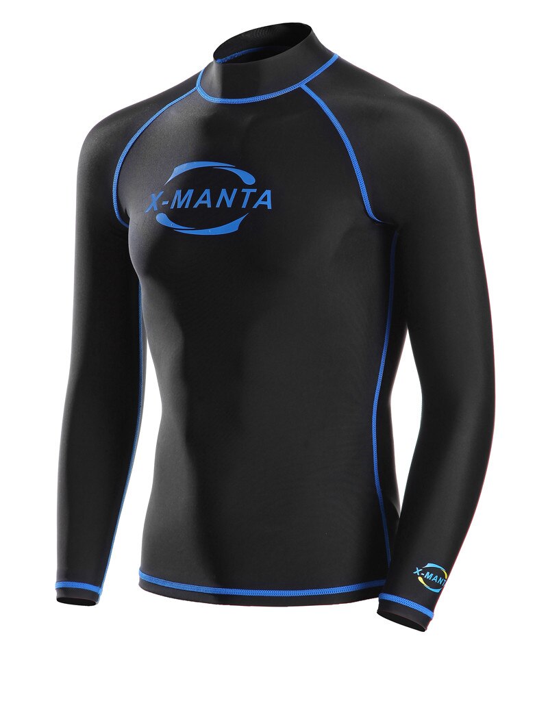 Summer Long Sleeve Rash Guard Swimwear Men Slim Sports Diving Rashguard Surf Tops Shirt Mens Sun Protective Clothing S-3XL: XXL