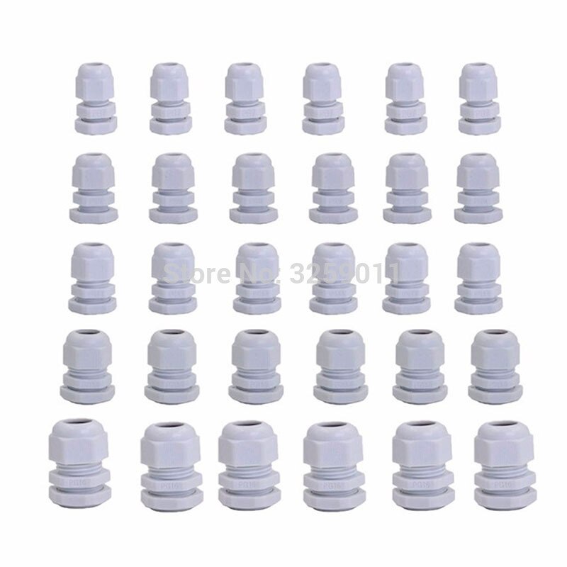 24PCS Cable Gland Nylon Plastic Waterproof Adjustable Cable Connectors Cable Gland Joints With Gaskets PG7 PG9 PG11 PG16 PG13.5