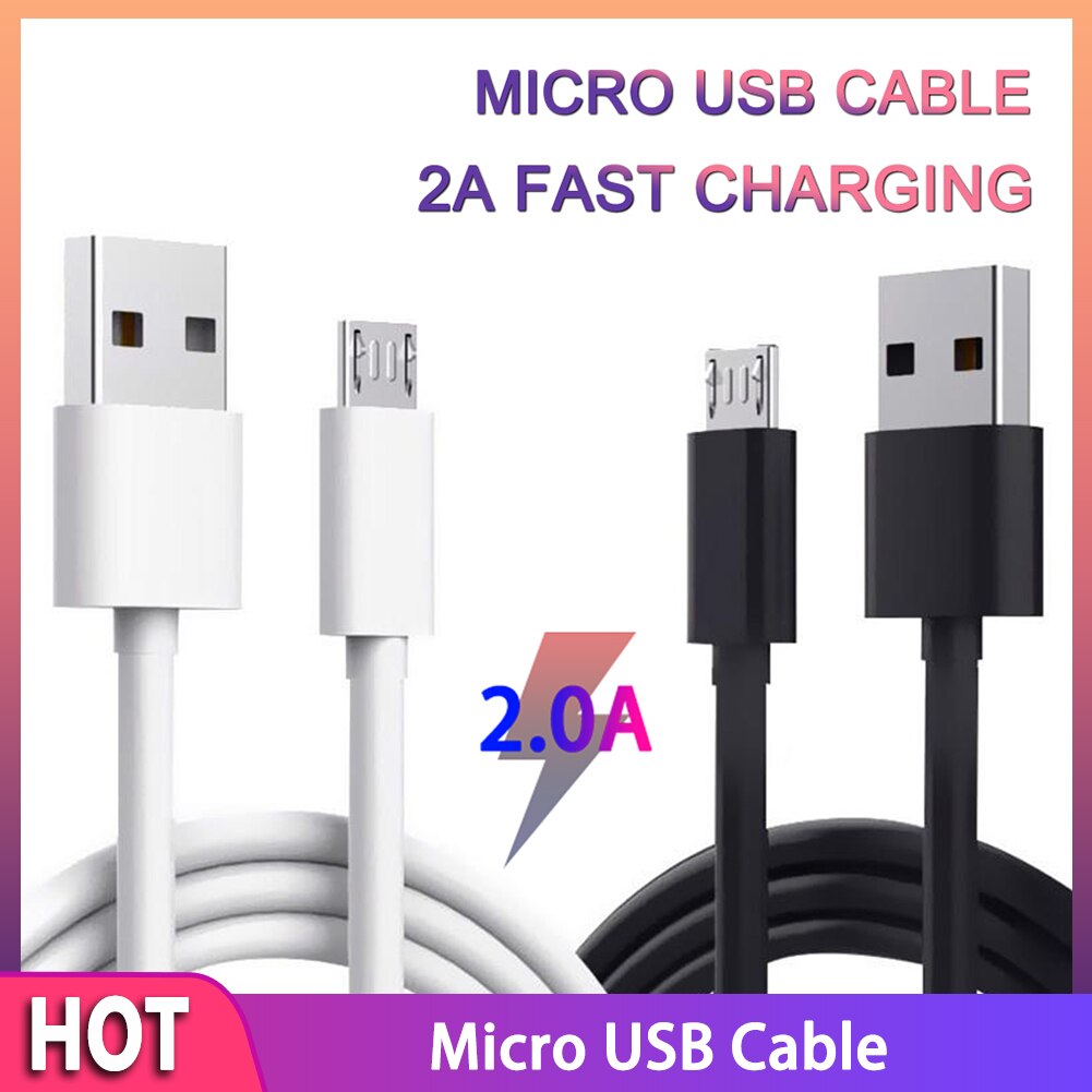 Cavo dati Micro Usb 2A cavo dati caricabatterie Microusb a ricarica rapida per Samsung Xiaomi Redmi Note Pro Honor Tablet telefono Android Micr