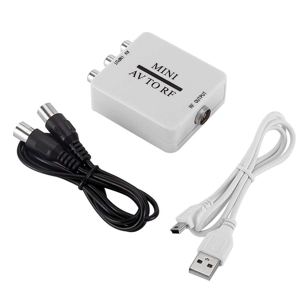 Multi-functional HD Video Adapter AV To RF Video Converter Durable Practical Classic Support RF 67.25/61.25MHz Amplifier