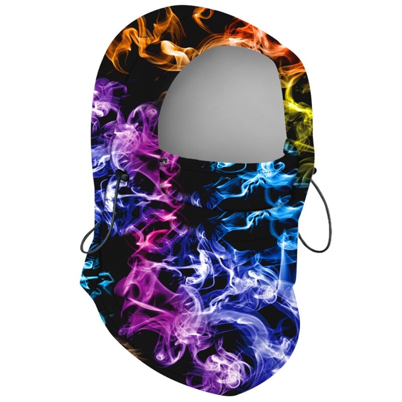 Unisex fleece hætte balaclava hel ansigtsmaske stjernehimmel digital print halsvarmer: 3