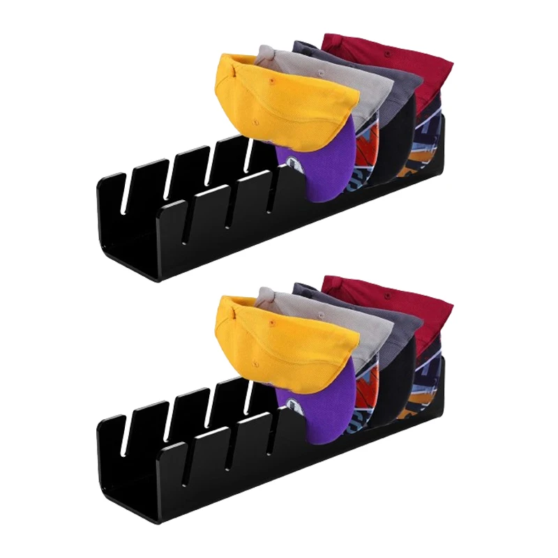 Acryl Cap Opbergrek Met Slots Baseball Cap Display Stand Cap Opslagcontainer Huishoudelijke Opslag Organisatie Voor Slaapkamer: Rood