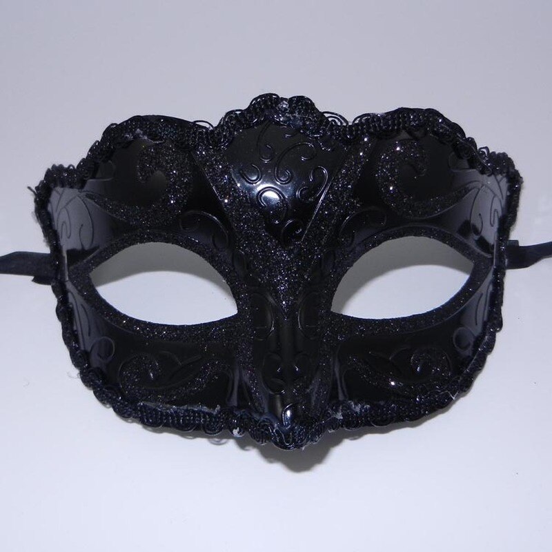 Heißer Prinzessin Venedig Maske Halloween Weihnachten Party Ball Masken 1Stck Maskerade Leistung Halbe Gesicht Fuchs Maske: Schwarz