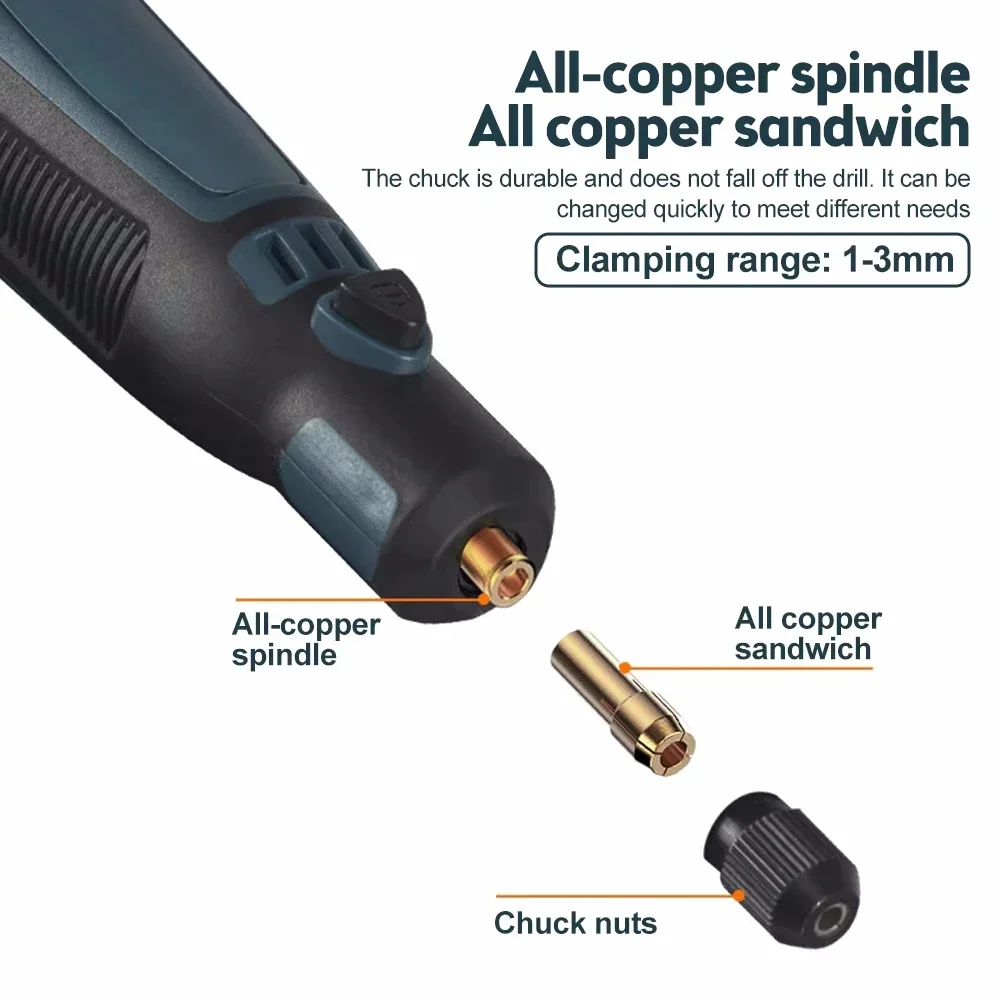 3.6v 5000-10000-15000r/ min elektrisk håndbor mini gravør boresett verktøy trådløs kvern gravering rutenett boremaskin