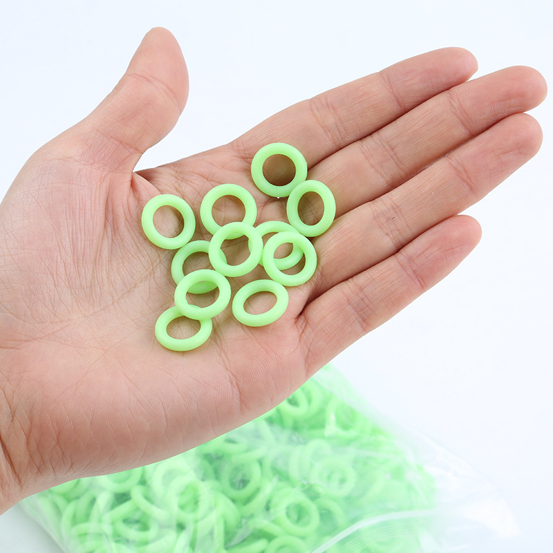 50 stks/pak Groene Kleur Camping Nail Nachtzicht Lichtgevende Ring Ronde Multi-functionele Tenten Accessoires