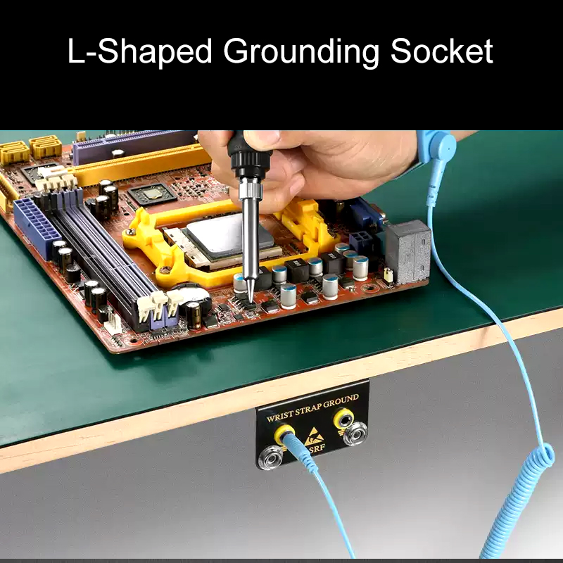 Anti Static ESD Ground Socket L Shaped 2/3/4/5/7 Hole Banana Plug AntiStatic Wrist Strap Wire Electrostatic Cable