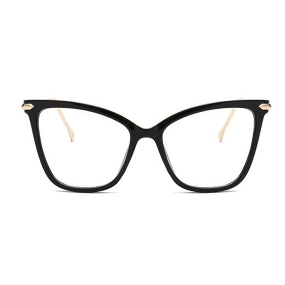 1 Paar Oversized Cat Eye Bril Vrouwen Bril Brillen Retro Cat Eye Bril Brillen Decoratieve Glazen: C1