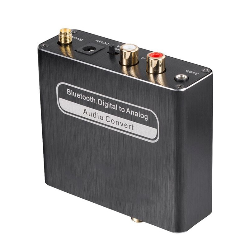 Optical Fiber Coaxial Digital to Analog 5.0 Bluetooth Receiver Microphone Remote Control o Decoder