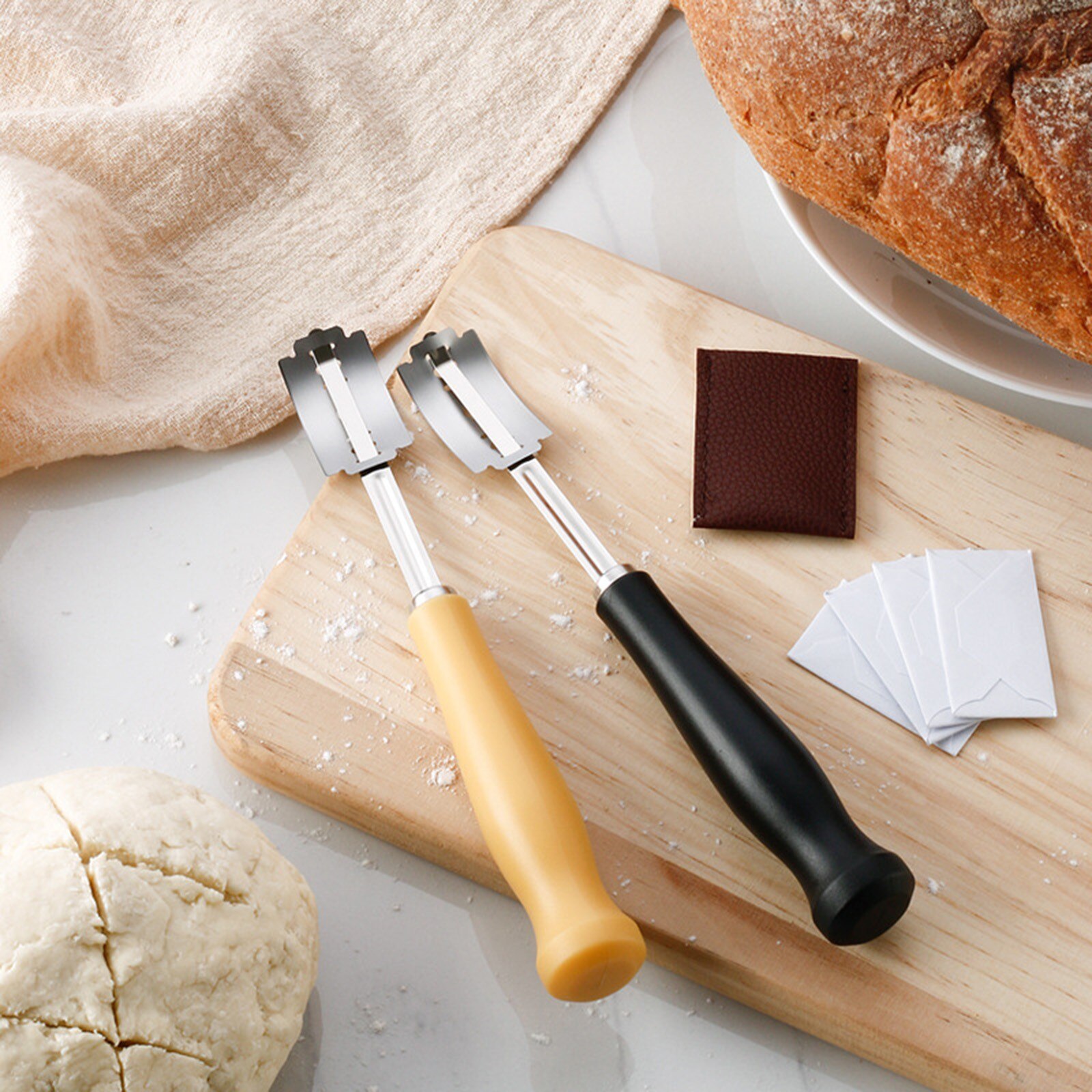 30# Long Handle Bread With Premium Slashing 6 Blades Included Bread Accessories Baking Pastry Tools Pastry Bakery Accessories