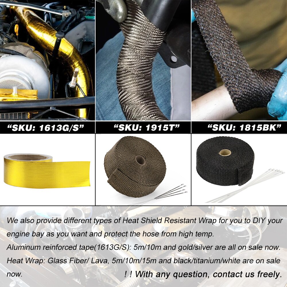 Universal 48" Stainless Steel Radiator Flexible Coolant Water Hose Kit W/ Cap Clamp 1.25" 1.5" 1.75" HT-SXG01