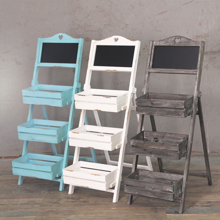 Support d'échelle pour plantes en bois, extérieur et intérieur, support pour fleurs avec tableau noir, décoration de balcon, Bar pour la maison