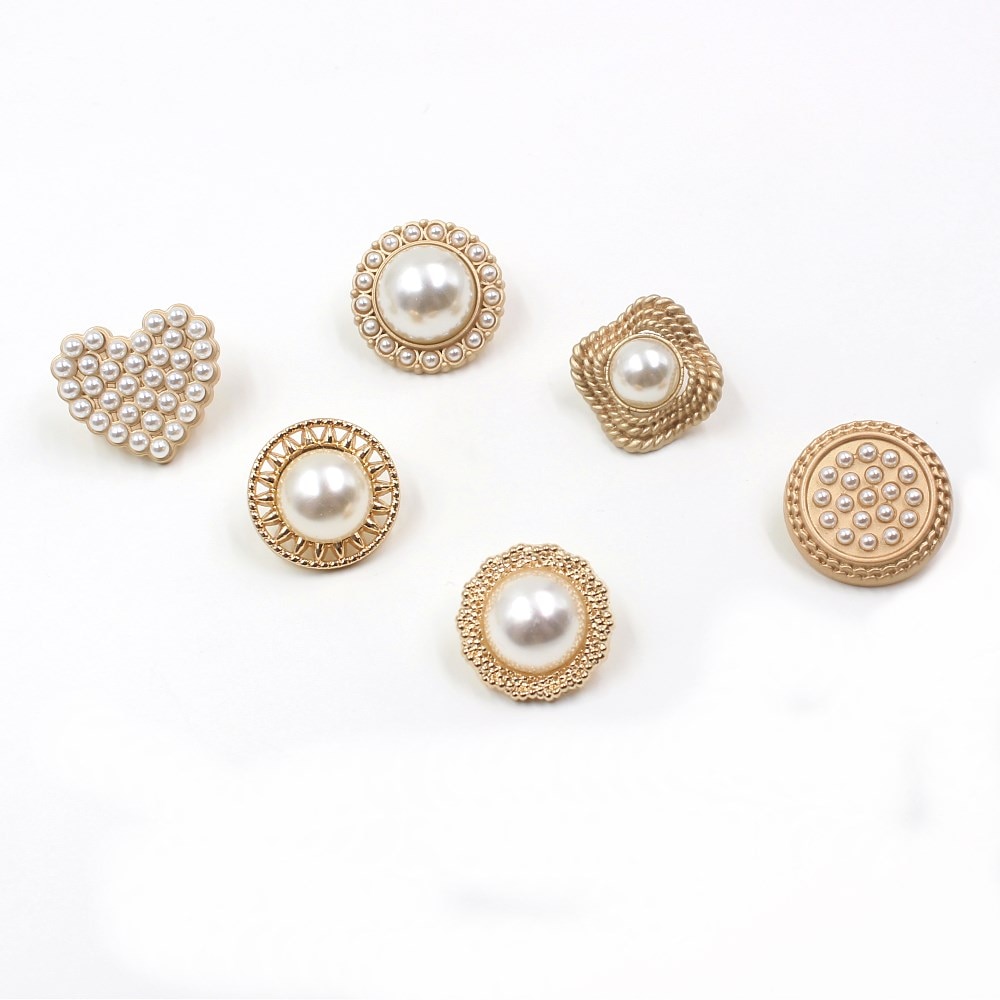 22mm 25mm 10 stk/parti perle metal knapper guld sweater frakke dekoration skjorte knapper tilbehør diy a -19512-471